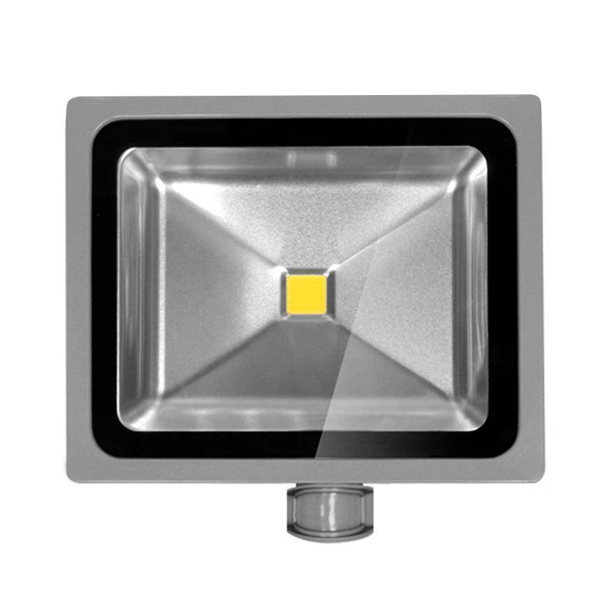 G.W.S LED Wholesale Classic LED Floodlight 50W Silver Grey Casing LED PIR Flood Light