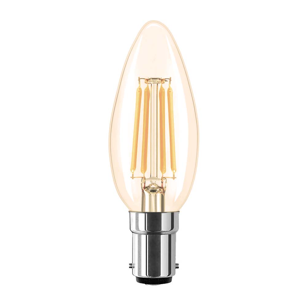 G.W.S LED Wholesale Filament LED Bulbs Candle (Amber) / B15 / Warm White (2700K) C35 Vintage Style Dimmable B15 4W LED Filament Candle Light Bulb