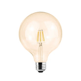 G.W.S LED Wholesale Filament LED Bulbs Globe (Amber) / E27 / Warm White (2700K) G125 Vintage Style Dimmable E27 8W LED Filament Globe Light Bulb