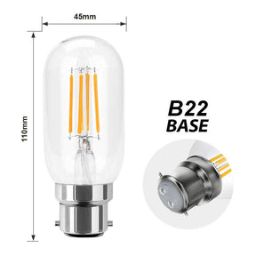 G.W.S LED Wholesale Filament LED Bulbs Vintage Style Dimmable B22 4W LED Filament Tubular Light Bulb (T45)