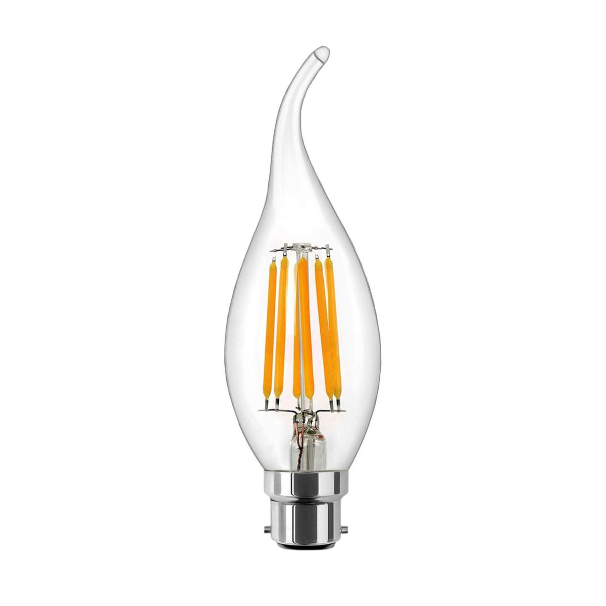 G.W.S LED Wholesale Filament LED Bulbs Vintage Style Dimmable B22 6W LED Filament Flame Tip Candle Light Bulb