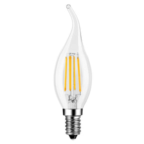 G.W.S LED Wholesale Filament LED Bulbs Vintage Style Dimmable E14 4W LED Filament Flame Tip Candle Light Bulb
