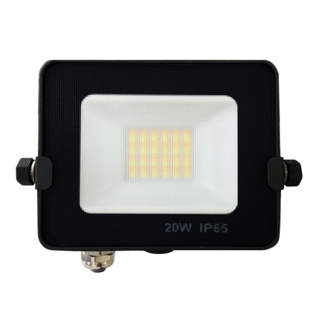 G.W.S LED Wholesale Infinity LED Floodlight 20W Infinity Black Casing Amber Colour LED Flood Light