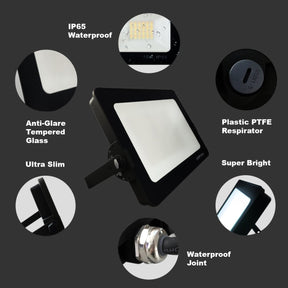 G.W.S LED Wholesale Infinity LED Floodlight Infinity Black Casing Amber Colour LED Flood Light