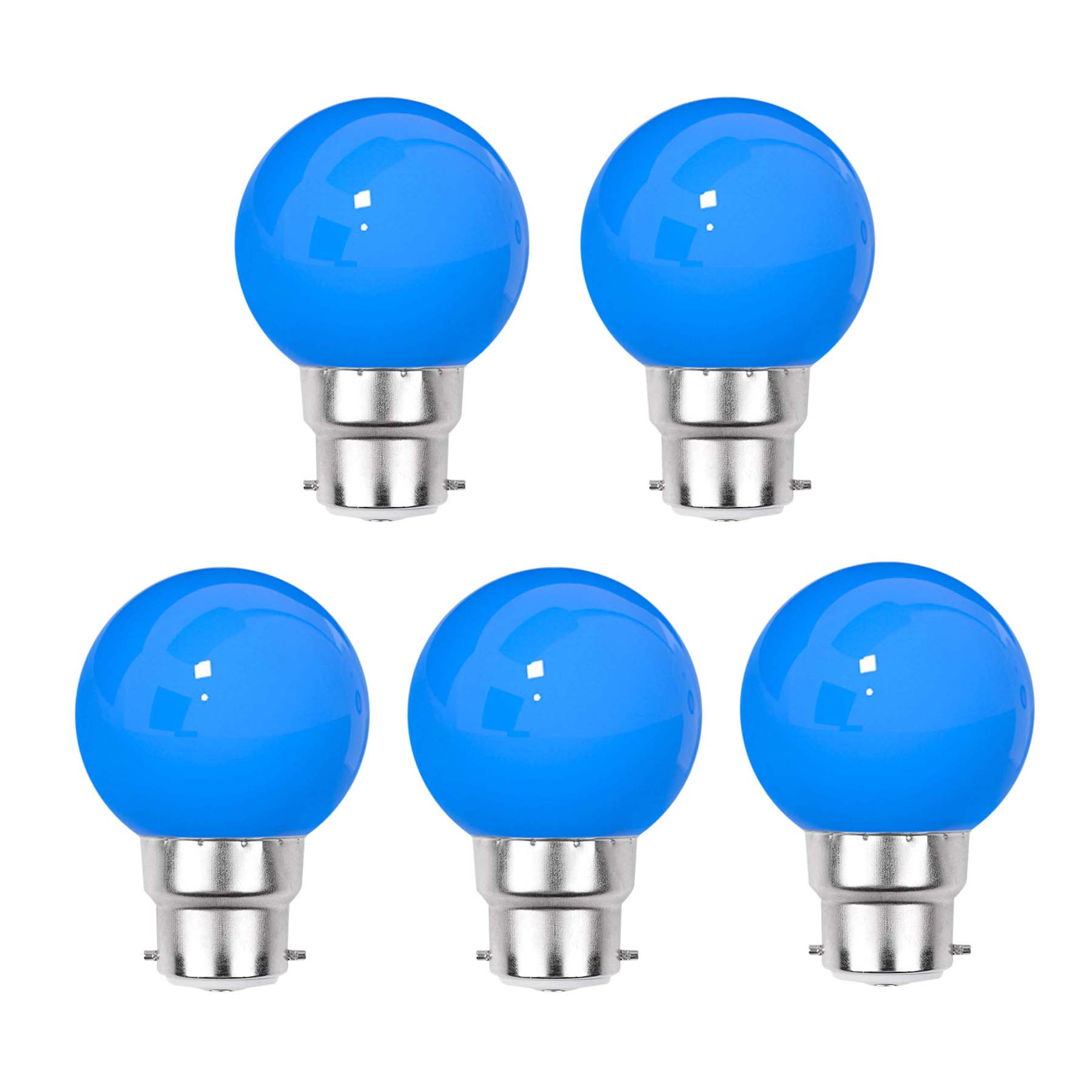 G.W.S LED Wholesale LED Bulbs B22 / Blue / 5 3W B22 Bayonet LED Coloured Light Bulb Blue