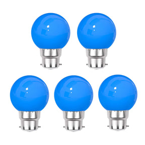 G.W.S LED Wholesale LED Bulbs B22 / Blue / 5 3W B22 Bayonet LED Coloured Light Bulb Blue