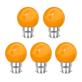 G.W.S LED Wholesale LED Bulbs B22 / Orange / 5 3W B22 Bayonet LED Coloured Light Bulb Orange