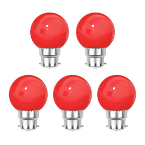 G.W.S LED Wholesale LED Bulbs B22 / Red / 5 3W B22 Bayonet LED Coloured Light Bulb Red