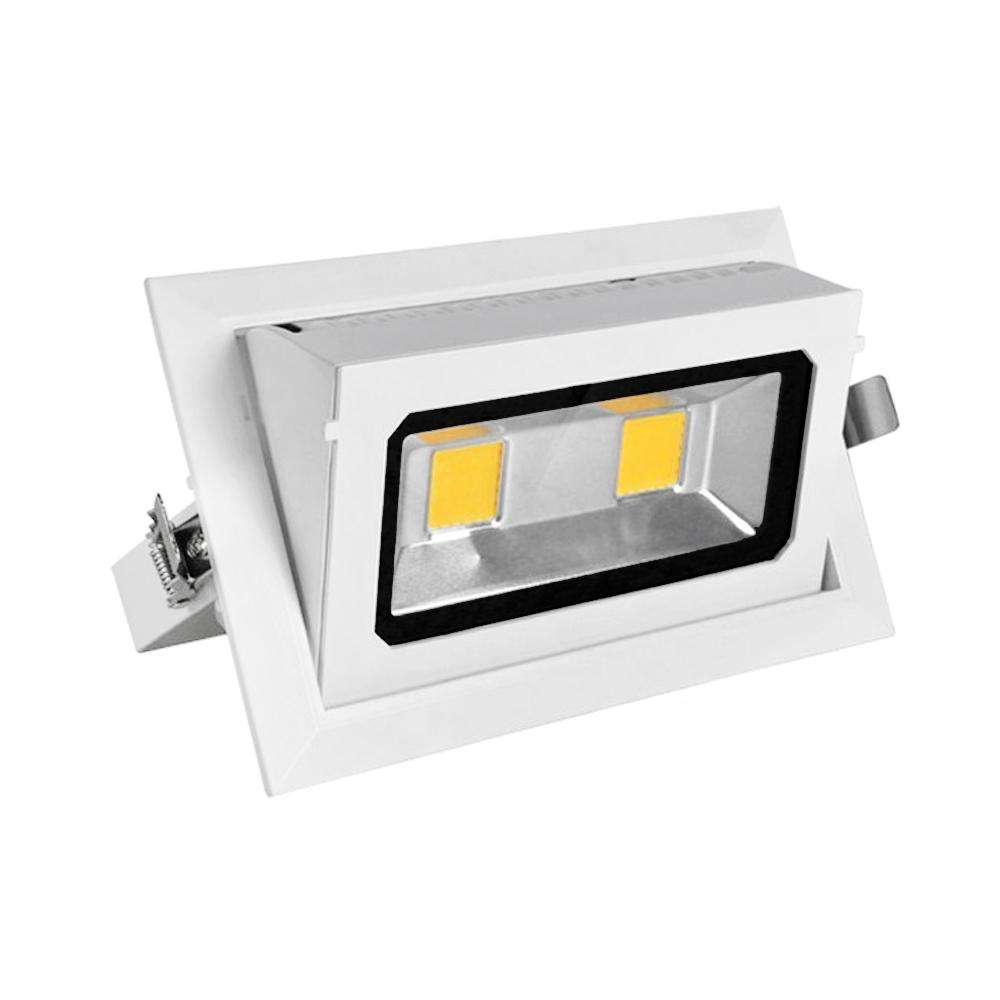 G.W.S LED Wholesale LED Downlights 40W Rectangular Adjustable Commercial LED Gimbal Scoop Downlight