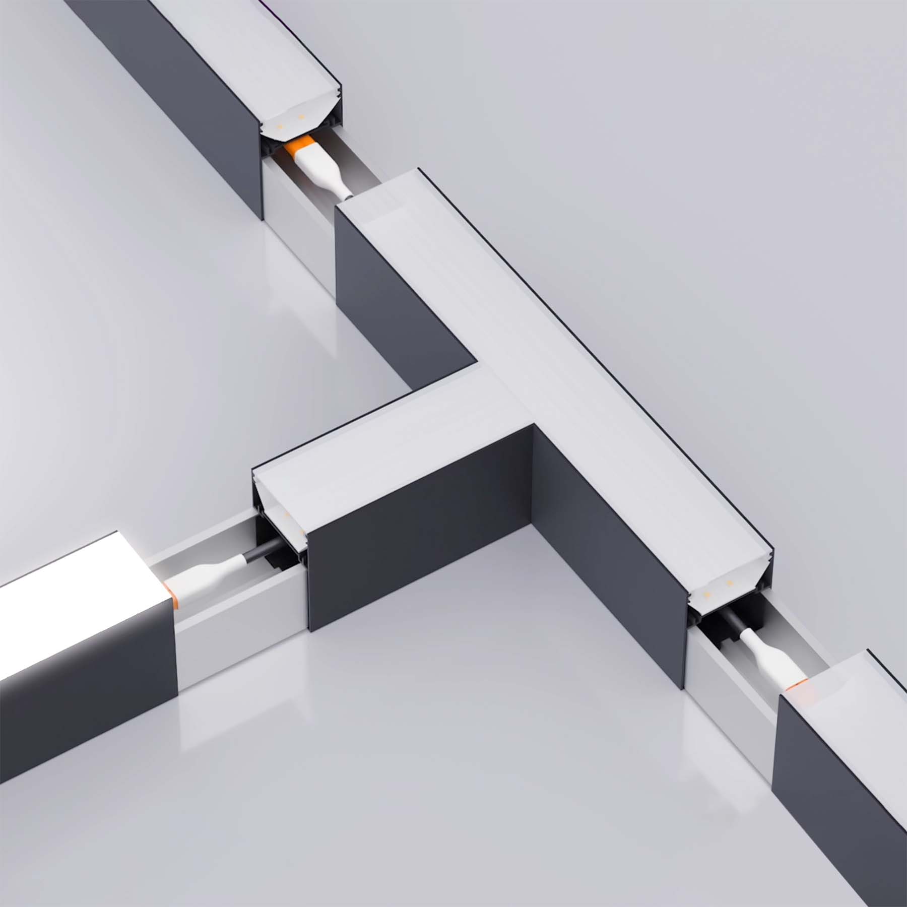 G.W.S LED Wholesale LED Linear Lights T Shape Connector For LED Linear Light