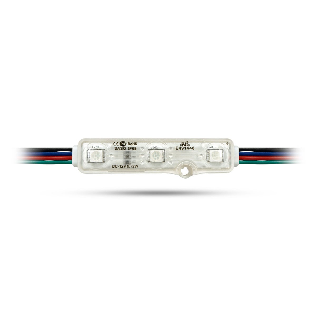 5072b Led Module 5050 0.72W 3 LED Injection Module – 12V RGB, IP67 for Signage