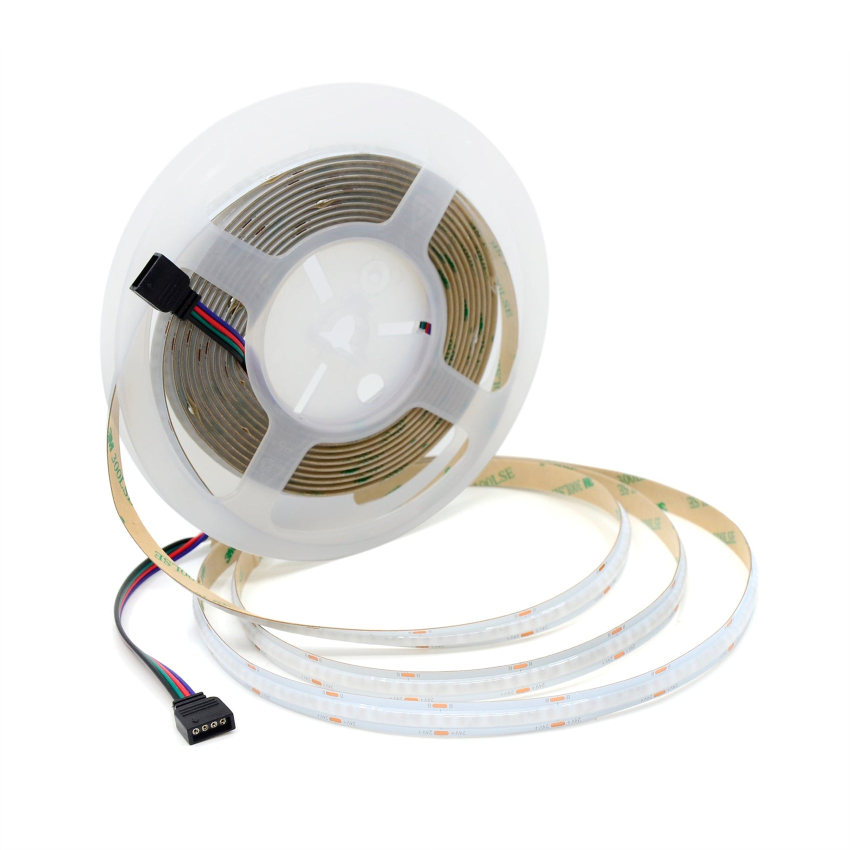 LED COB Strip Light, Seamless, 5M Reel, IP20/IP65, 24V, 10mm/12mm Wide