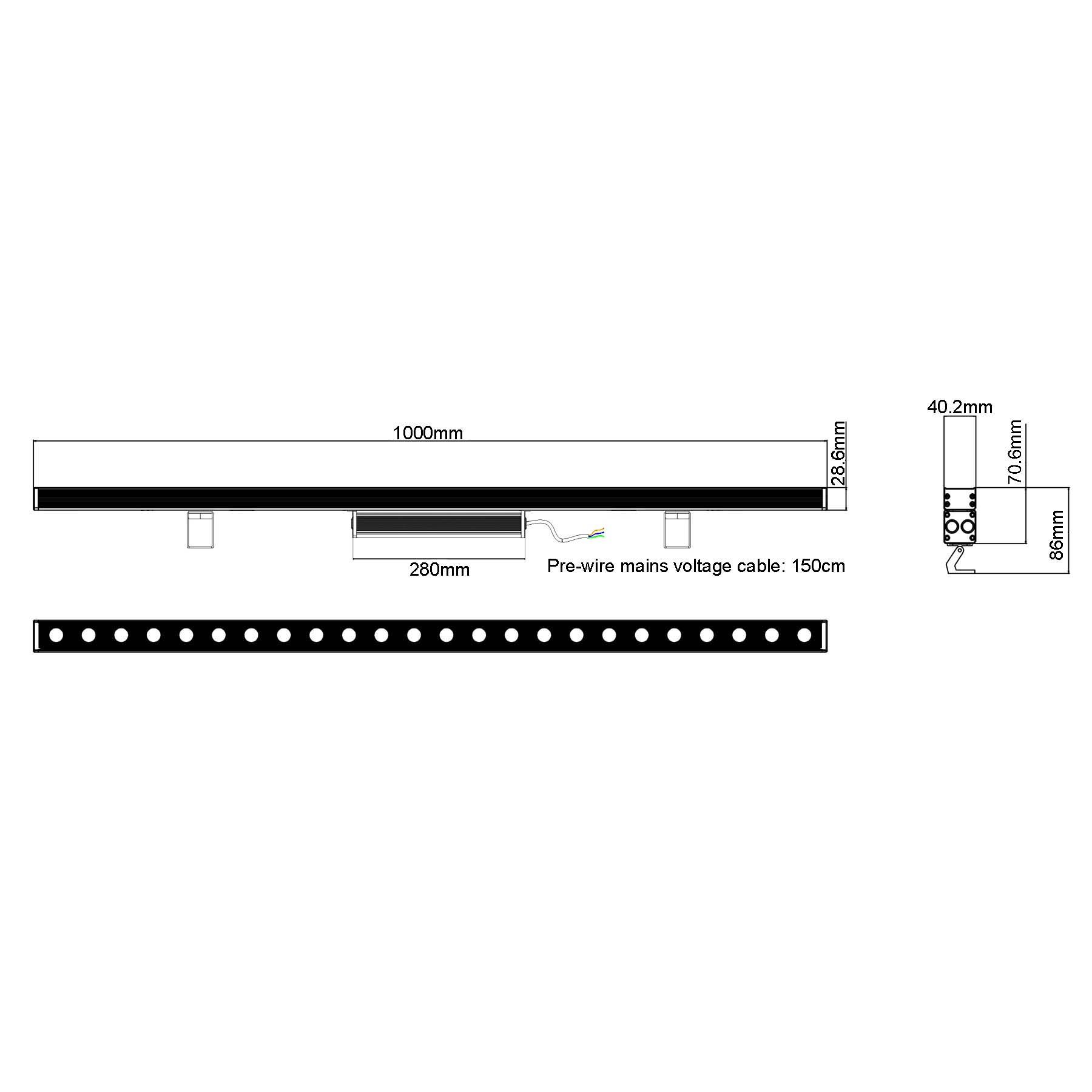 G.W.S LED Wholesale LED Wall Washer RGB / 36W 24V 36W LED Wall Washer RGB with RF Remote