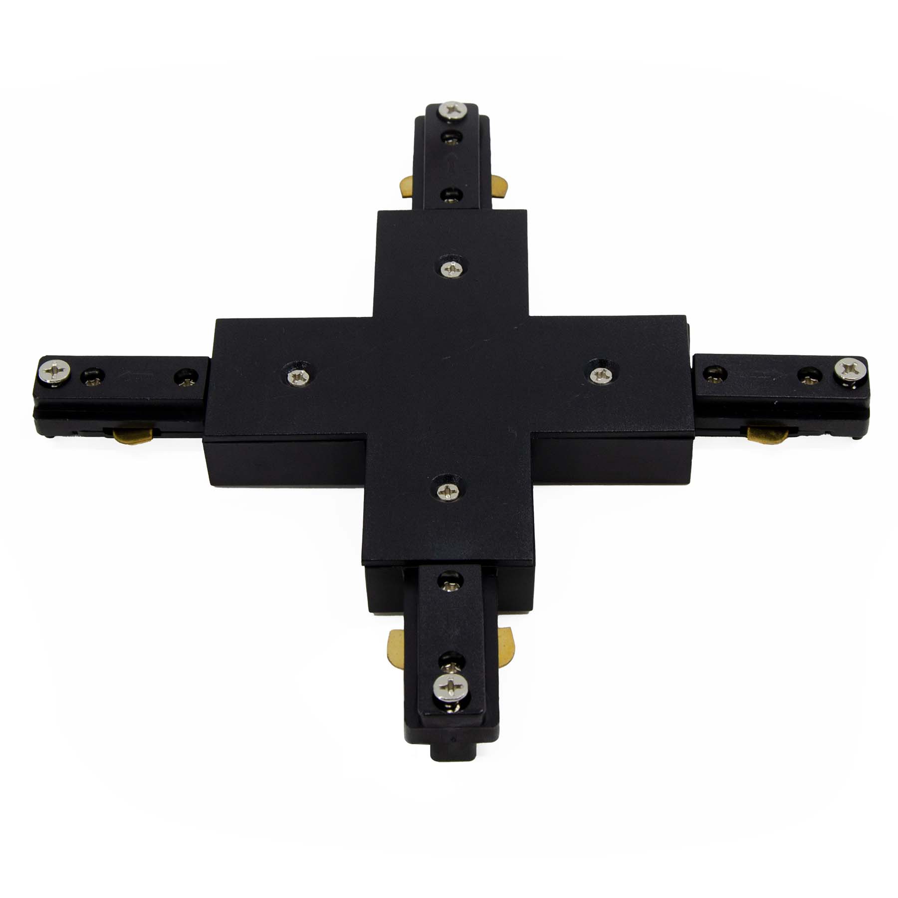 G.W.S LED Wholesale Ltd. 1 Circuit / Black X Shape Connector For LED Track Light