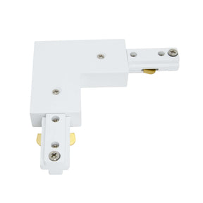 G.W.S LED Wholesale Ltd. 1 Circuit / White L Shape Connector For LED Track Light
