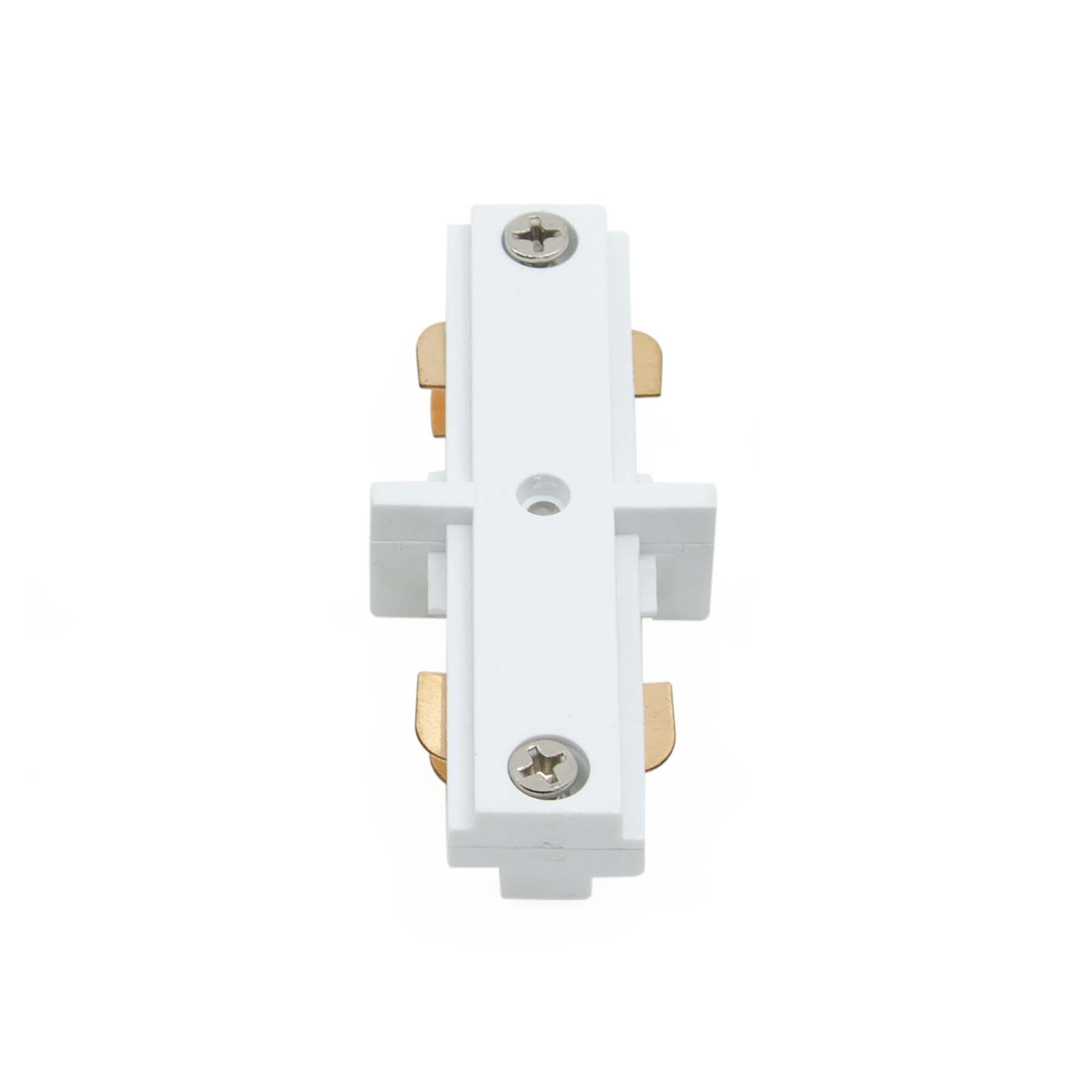 G.W.S LED Wholesale Ltd. 1 Circuit / White Straight Connector For LED Track Light