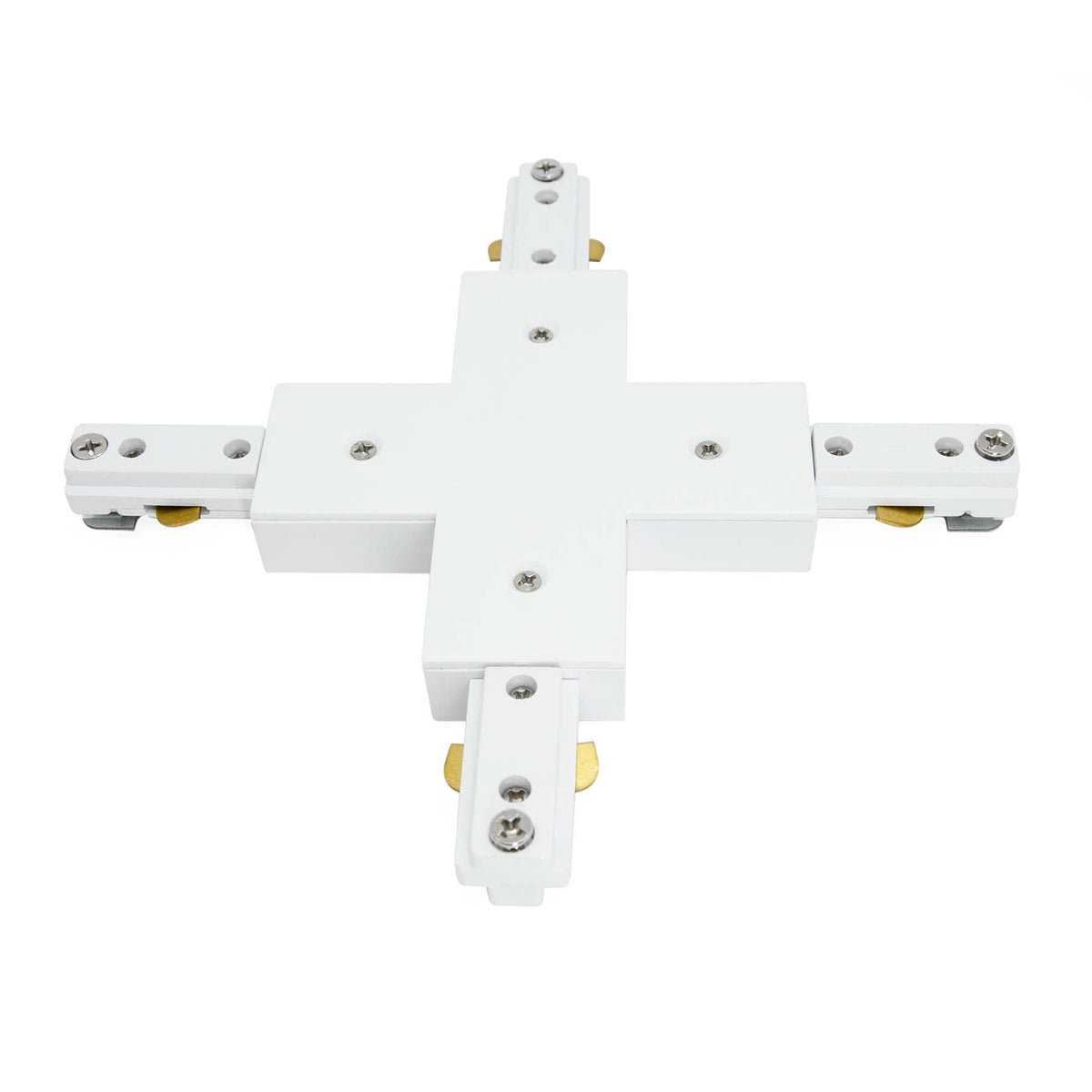G.W.S LED Wholesale Ltd. 1 Circuit / White X Shape Connector For LED Track Light