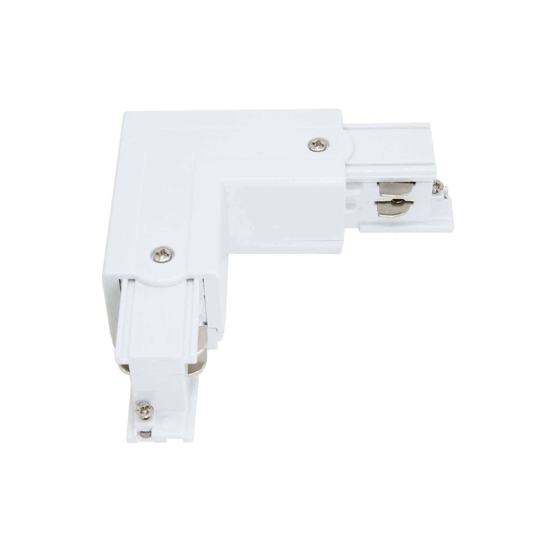 G.W.S LED Wholesale Ltd. 3 Circuits / White L Shape Connector For LED Track Light