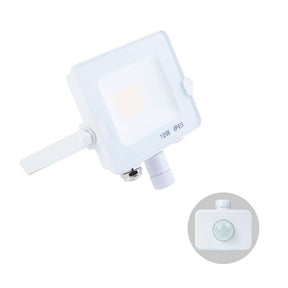 G.W.S LED Wholesale Ltd. Infinity LED Floodlight 10W / Tricolour (3000K+4000K+6000K) / PIR Motion Sensor Infinity White Casing Tri-Colour LED Flood Light With PIR Motion Sensor