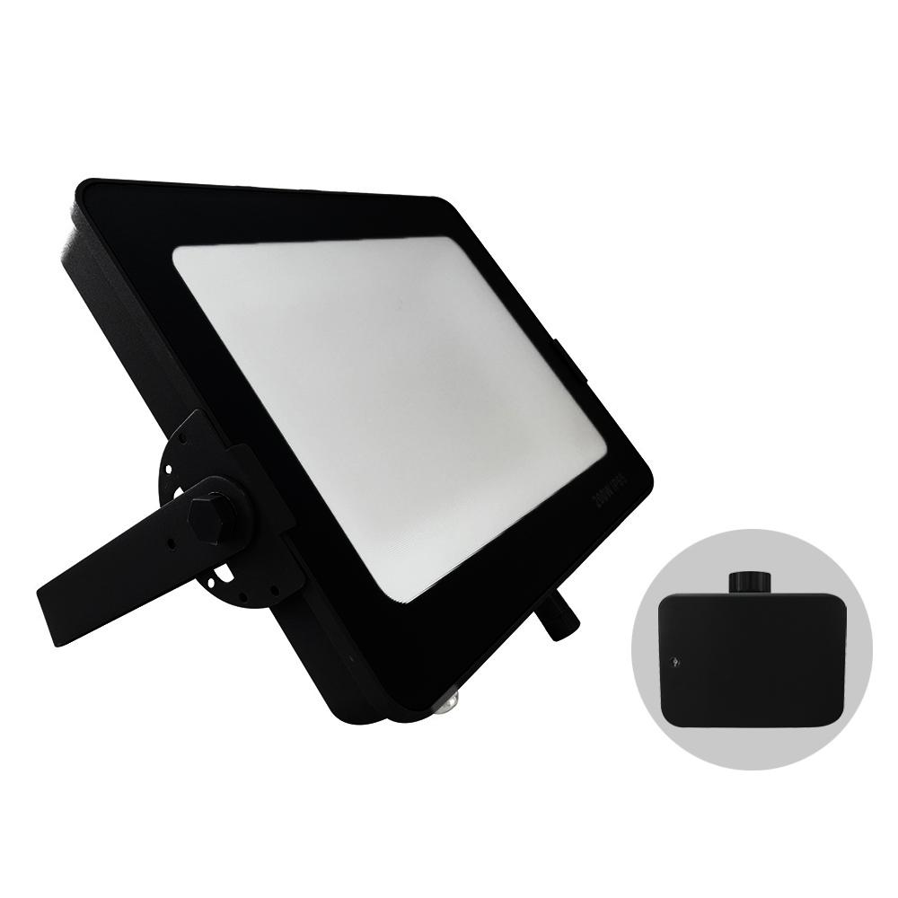 G.W.S LED Wholesale Ltd. Infinity LED Floodlight 200W / Tricolour (3000K+4000K+6000K) / Dusk Till Dawn Infinity Black Casing Tri-Colour LED Flood Light With Dusk Till Dawn Sensor