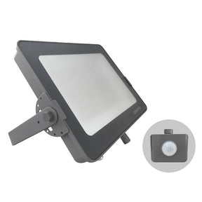 G.W.S LED Wholesale Ltd. Infinity LED Floodlight 200W / Tricolour (3000K+4000K+6000K) / PIR Motion Sensor Infinity Grey Casing Tri-Colour LED Flood Light With PIR Motion Sensor