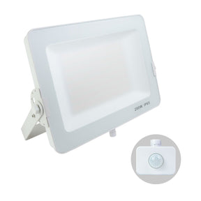 G.W.S LED Wholesale Ltd. Infinity LED Floodlight 200W / Tricolour (3000K+4000K+6000K) / PIR Motion Sensor Infinity White Casing Tri-Colour LED Flood Light With PIR Motion Sensor