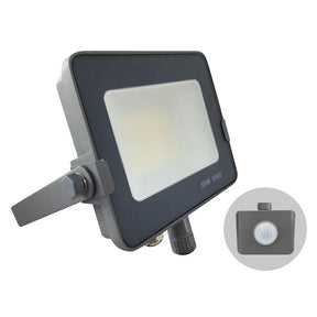 G.W.S LED Wholesale Ltd. Infinity LED Floodlight 30W / Tricolour (3000K+4000K+6000K) / PIR Motion Sensor Infinity Grey Casing Tri-Colour LED Flood Light With PIR Motion Sensor