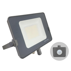 G.W.S LED Wholesale Ltd. Infinity LED Floodlight 50W / Tricolour (3000K+4000K+6000K) / PIR Motion Sensor Infinity Grey Casing Tri-Colour LED Flood Light With PIR Motion Sensor