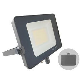 G.W.S LED Wholesale Ltd. Infinity LED Floodlight 70W / Tricolour (3000K+4000K+6000K) / Dusk Till Dawn Infinity Grey Casing Tri-Colour LED Flood Light With Dusk Till Dawn Sensor