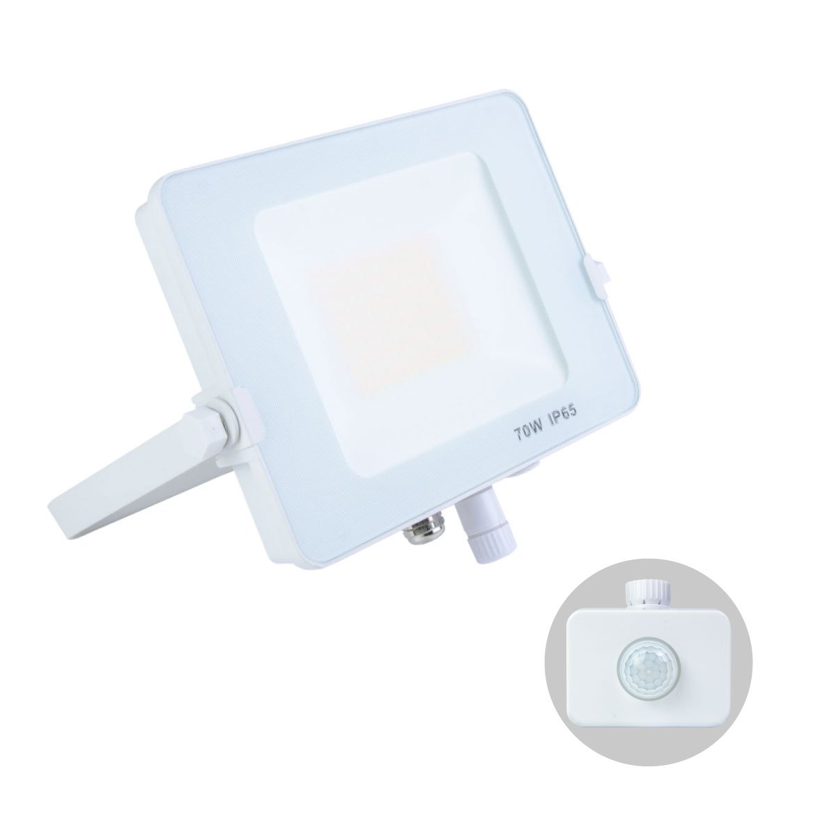 G.W.S LED Wholesale Ltd. Infinity LED Floodlight 70W / Tricolour (3000K+4000K+6000K) / PIR Motion Sensor Infinity White Casing Tri-Colour LED Flood Light With PIR Motion Sensor