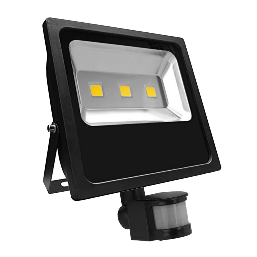 G.W.S LED Wholesale Ltd. Slim LED Floodlights 150W / Warm White (3500K) / PIR Motion Sensor Slim Black Casing LED PIR Flood Light, Buy 1 Get 1 Free