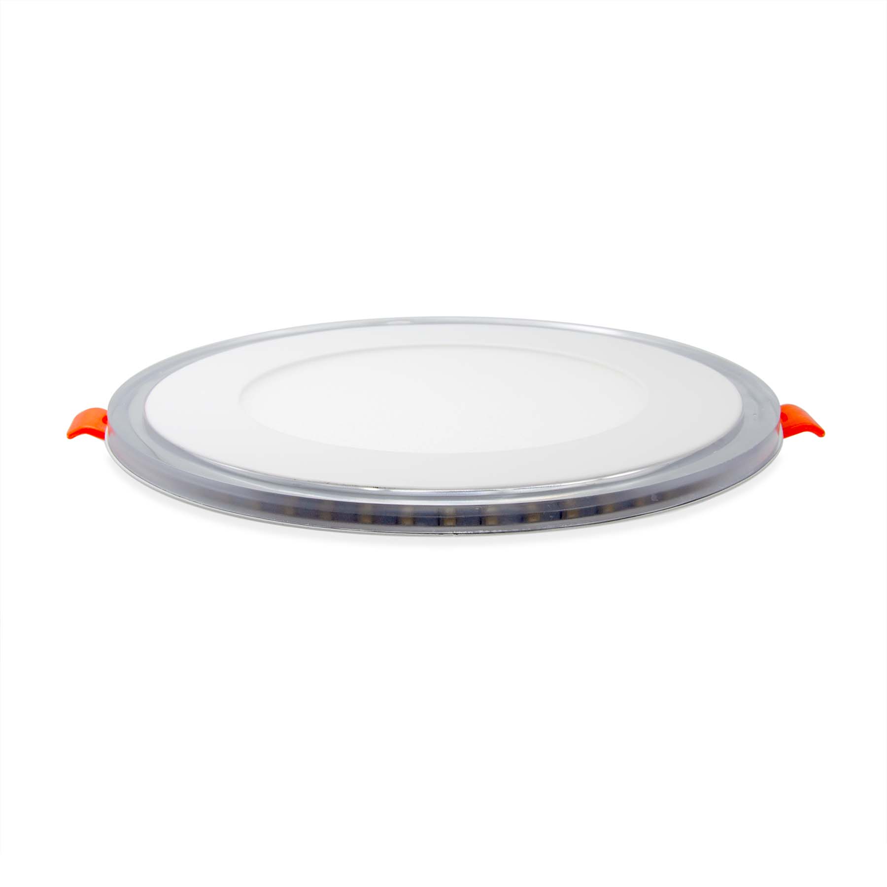 G.W.S LED Wholesale Recessed LED Panel Lights Recessed Round Chrome Mirror Blue Edge Lit LED Panel Light