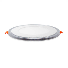 G.W.S LED Wholesale Recessed LED Panel Lights Recessed Round Chrome Mirror Blue Edge Lit LED Panel Light