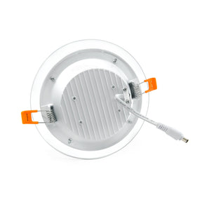 G.W.S LED Wholesale Recessed LED Panel Lights Recessed Round Crystal Glass Edge LED Panel Light