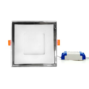 G.W.S LED Wholesale Recessed LED Panel Lights Recessed Square Chrome Mirror Blue Edge Lit LED Panel Light