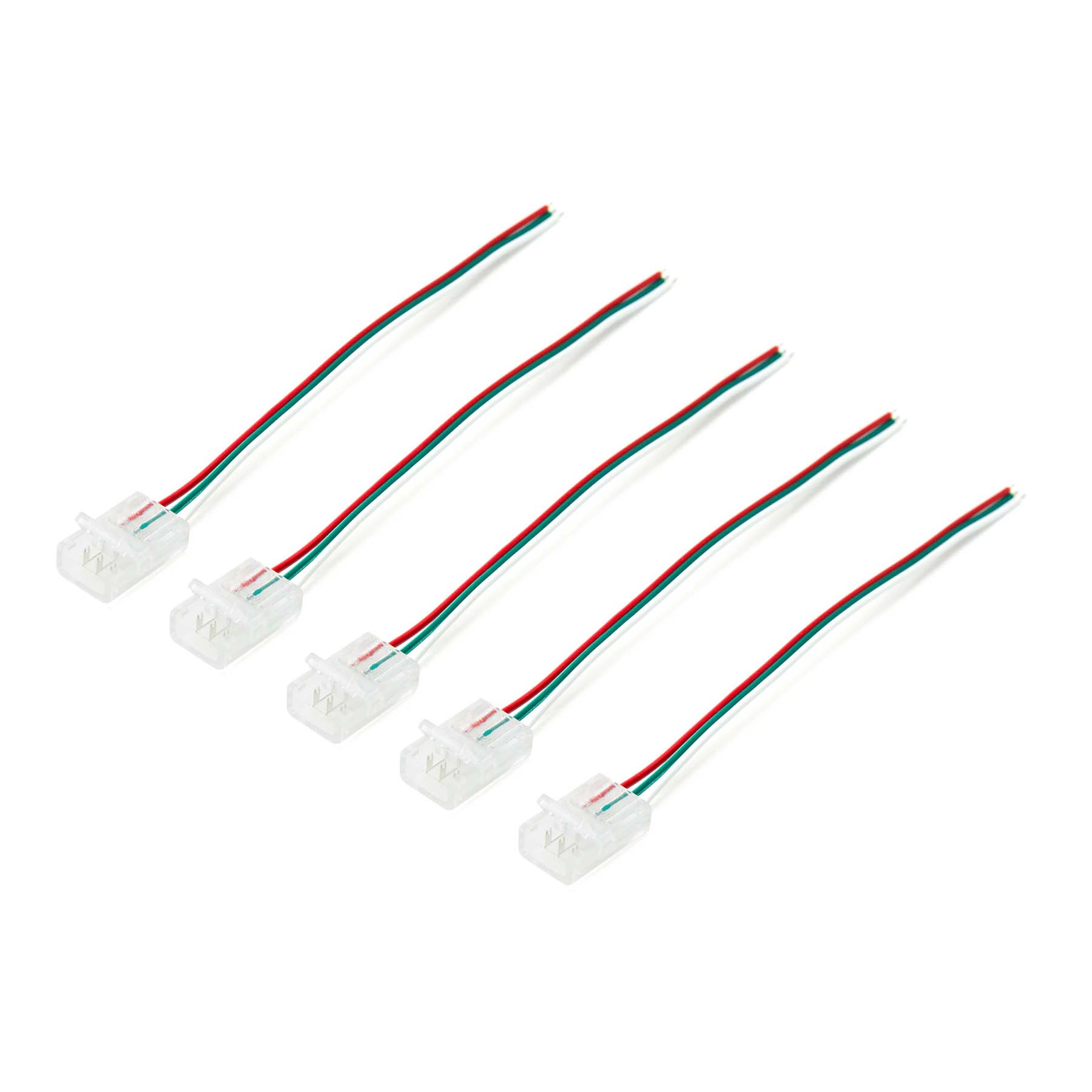 G.W.S LED Wholesale Strip Connectors 10mm / 5 3 Pin 1 End Wire Connector For Pixel LED Strip Lights