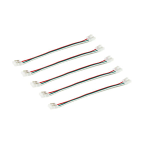 G.W.S LED Wholesale Strip Connectors 10mm / 5 3 Pin 2 End Wire Connector For Pixel LED COB Strip Lights