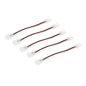 G.W.S LED Wholesale Strip Connectors 10mm / 5 3 Pin 2 End Wire Connector For Pixel LED Strip Lights