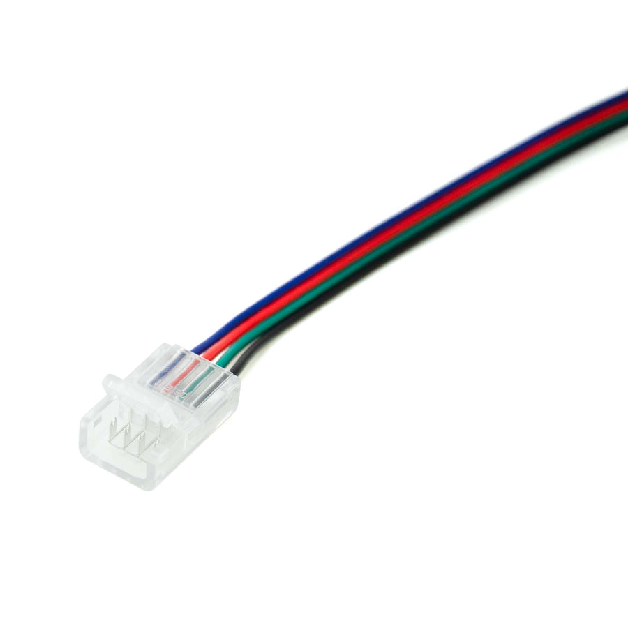 4 Pin Rgb Connector 4 Pin 1 End Solderless Wire Connector For RGB LED Strip Lights