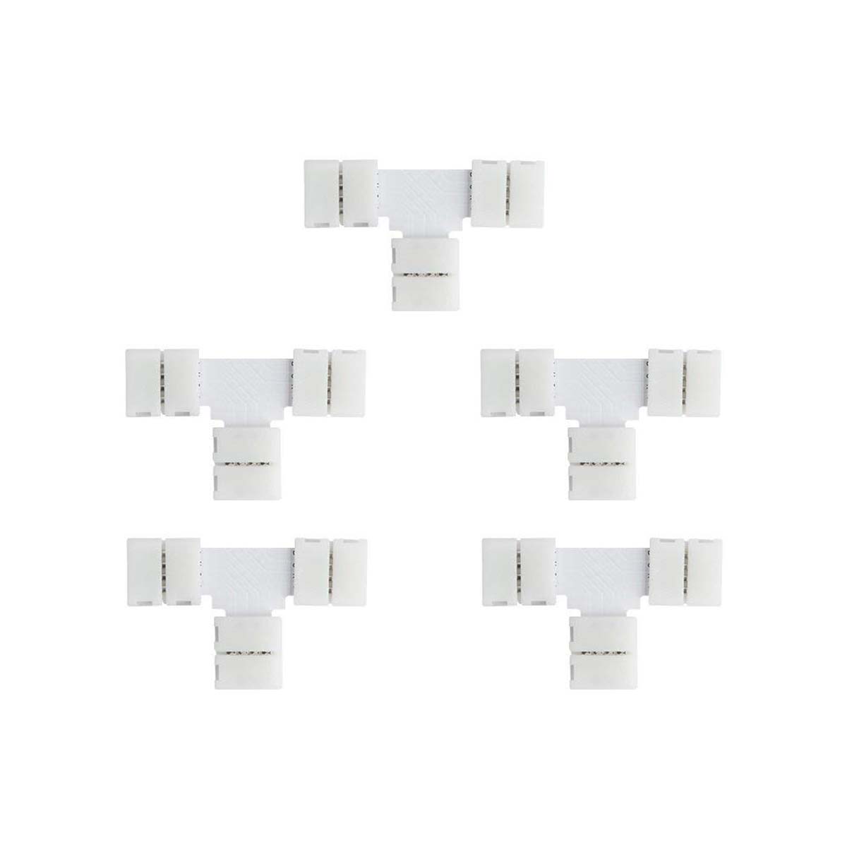 G.W.S LED Wholesale Strip Connectors 10mm / 5 4 Pin T Shape Connector For 5050 LED RGB Strip Lights