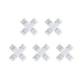 G.W.S LED Wholesale Strip Connectors 10mm / 5 4 Pin X Shape Connector For 5050 LED RGB Strip Lights