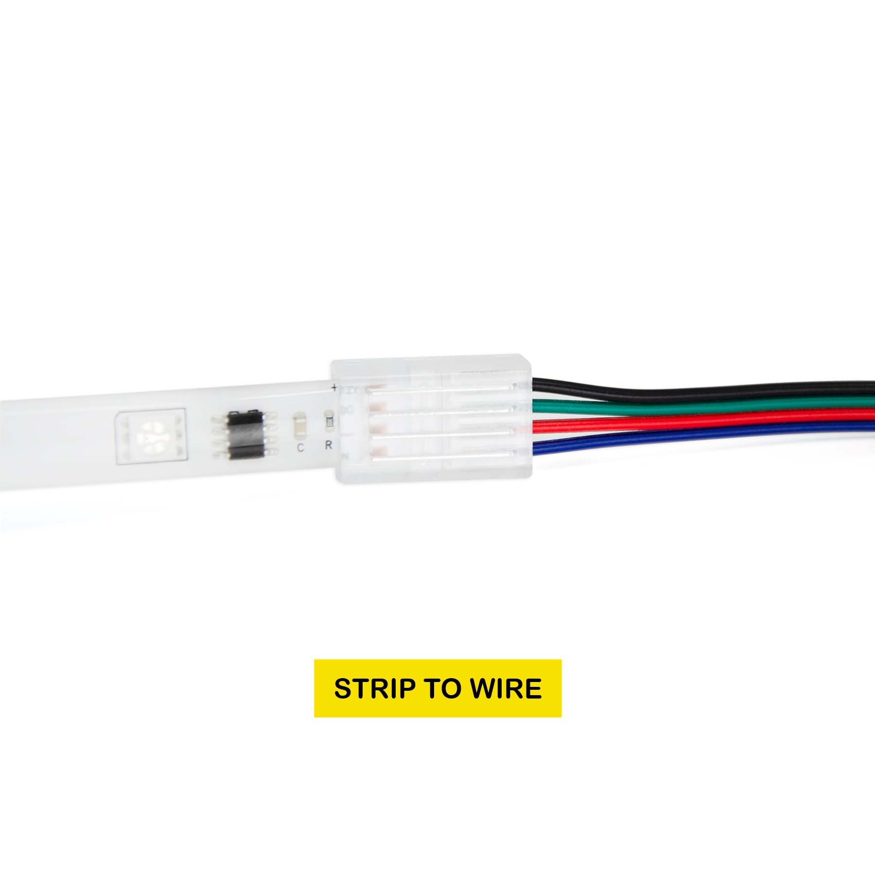 G.W.S LED Wholesale Strip Connectors 12mm / 5 4 Pin Straight Connector For RGB LED Strip Lights