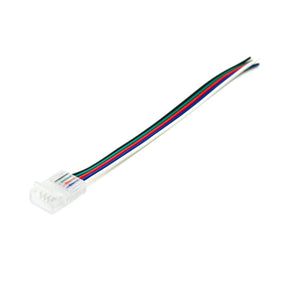 G.W.S LED Wholesale Strip Connectors 12mm / 5 5 Pin 1 End Wire Connector For RGBW/RGBWW LED Strip Lights