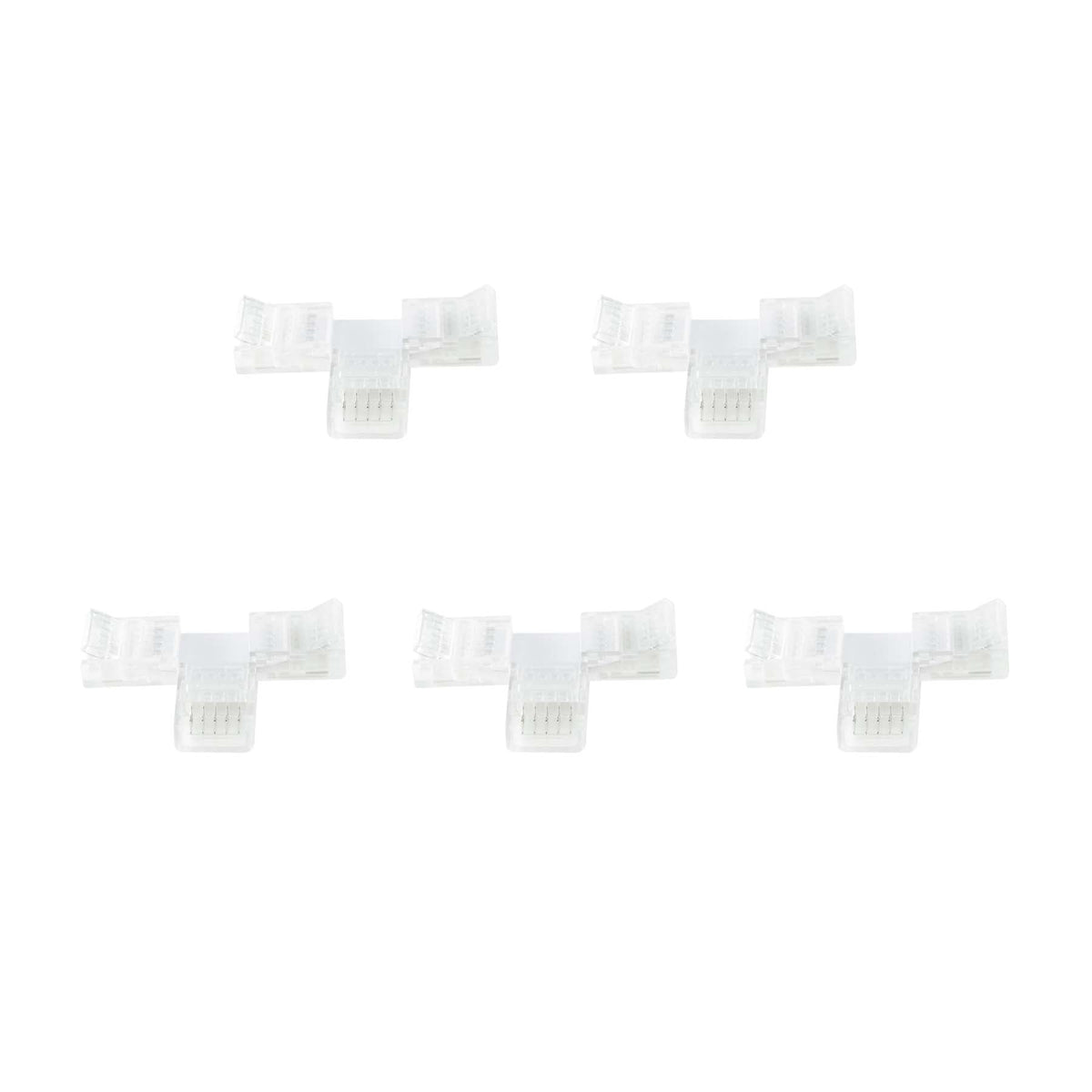 G.W.S LED Wholesale Strip Connectors 12mm / 5 5 Pin T Shape Connector For RGBW/RGBWW LED Strip Lights