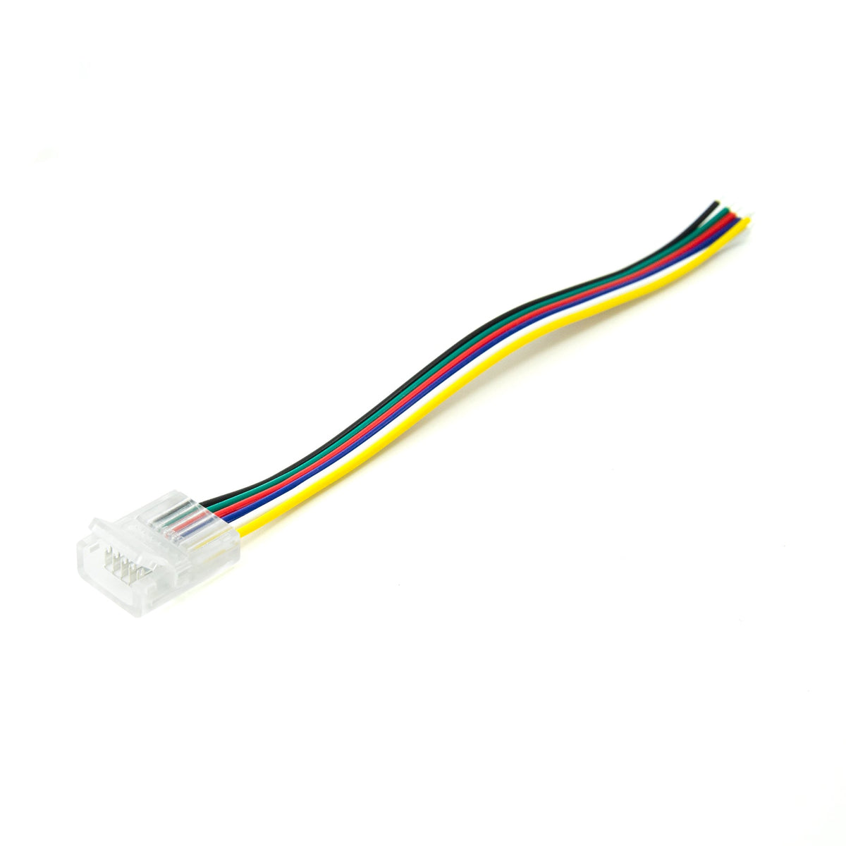 G.W.S LED Wholesale Strip Connectors 12mm / 5 6 Pin 1 End Wire Connector For RGBCCT LED Strip Lights