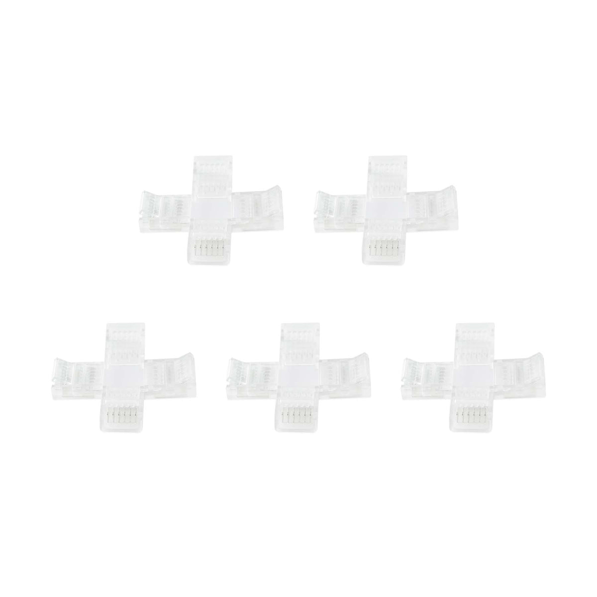 G.W.S LED Wholesale Strip Connectors 12mm / 5 6 Pin X Shape Connector For RGBCCT LED Strip Lights