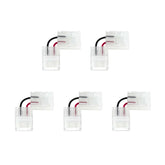 G.W.S LED Wholesale Strip Connectors 2 Pin L Shape Quick Fit Flex Connector For Single Colour LED Strip Lights