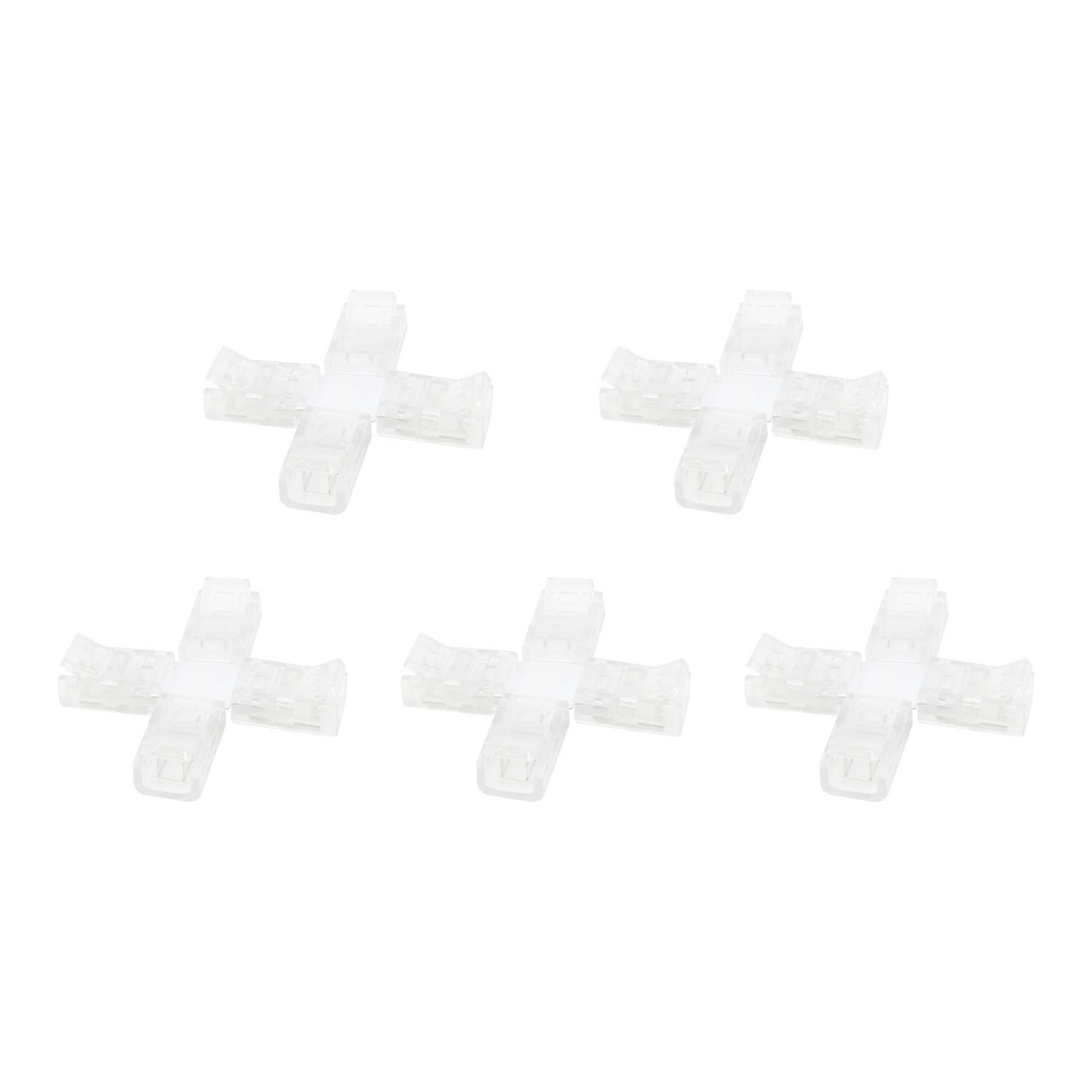 G.W.S LED Wholesale Strip Connectors 2 Pin X Shape Connector For Single Colour LED Strip Lights