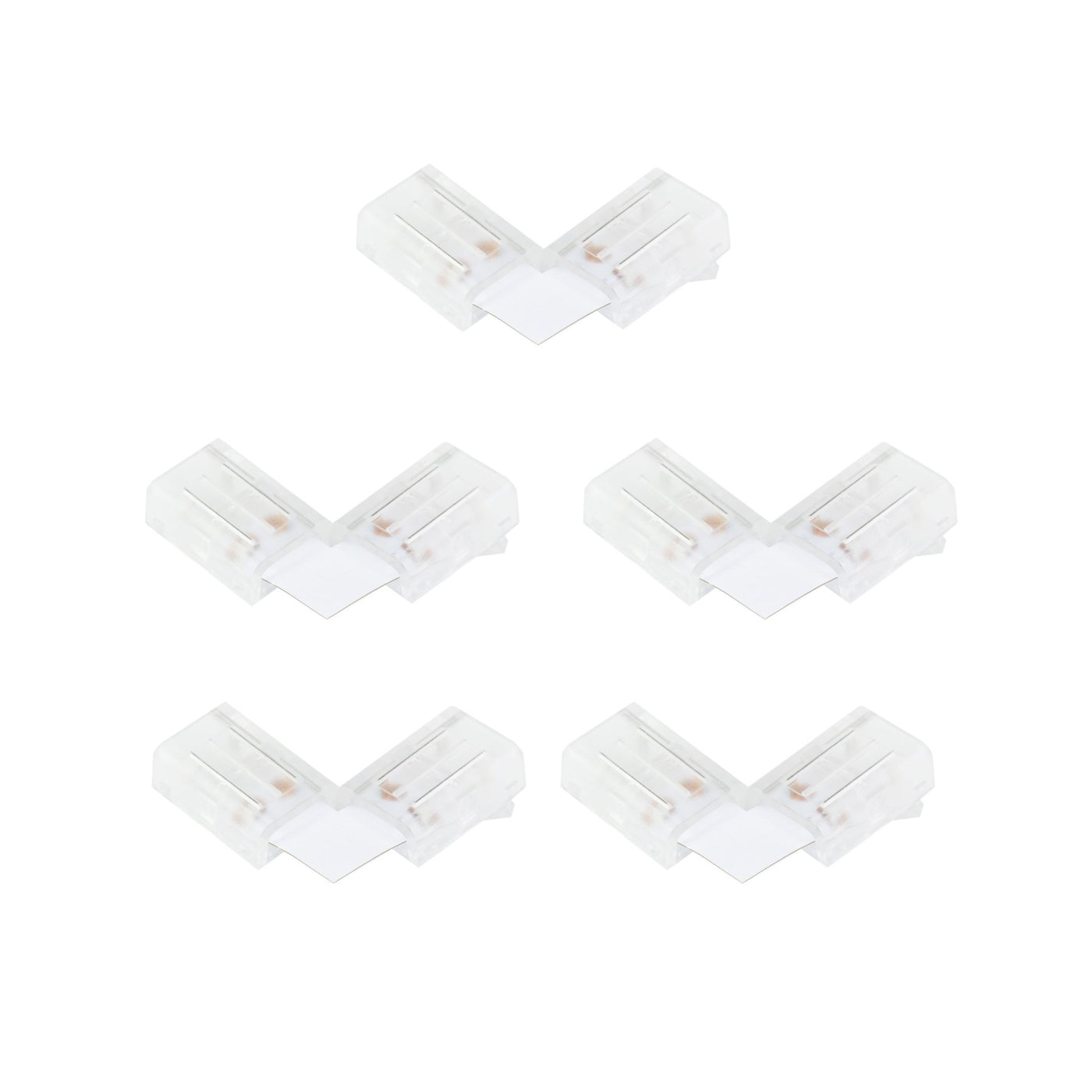 2 Pin Solderless L Shape Connector For Single Colour LED COB Strip Lig