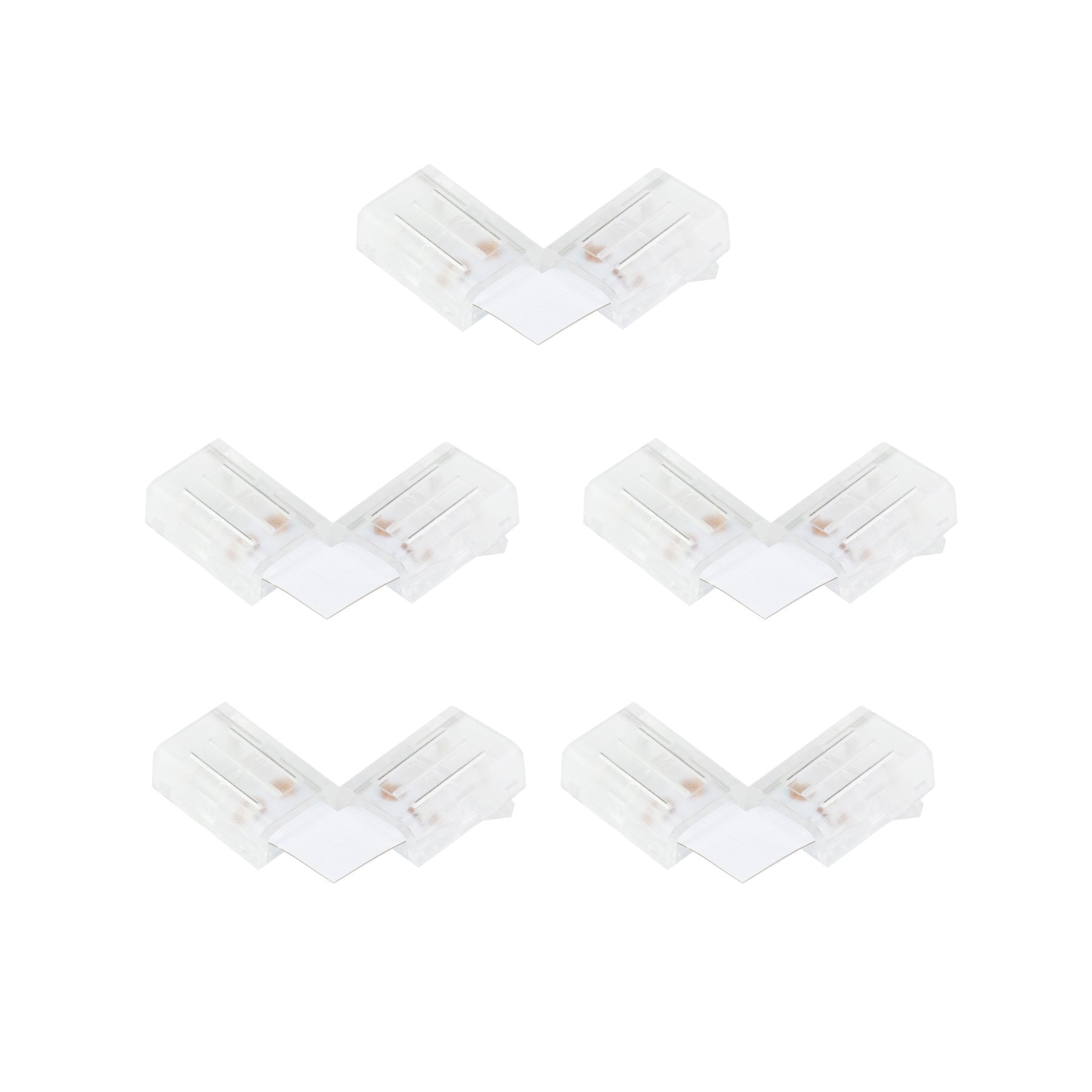 G.W.S LED Wholesale Strip Connectors 5 L Shape Connector For Single Colour LED COB Strip Lights